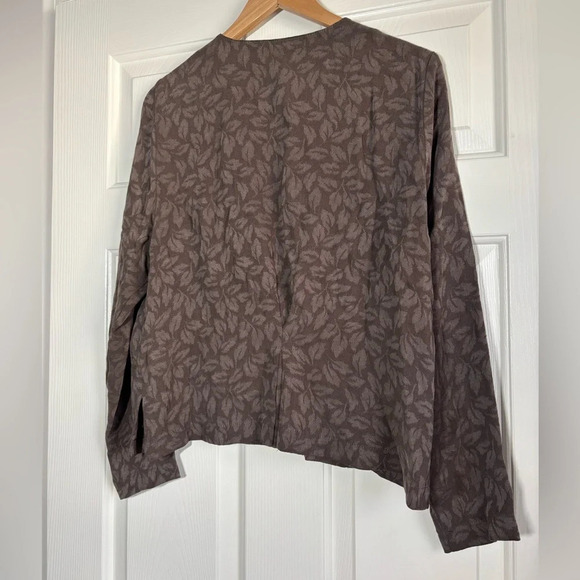 VTG Kathleen Sommers Womens Button Down Blouse Large Brown Minkleaf Quiet Luxury - Picture 4 of 9
